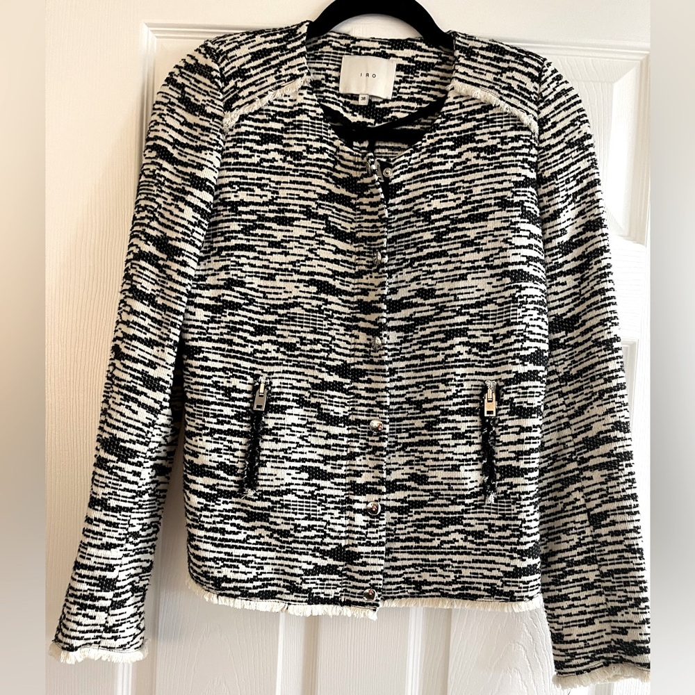 IRO wool blend tweed jacket size 36!
